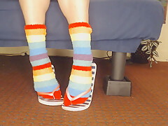 Fluffy Fuzzy Socks Flip Flops Shoeplay