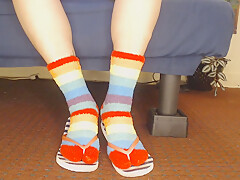 Fluffy Fuzzy Socks Flip Flops Shoeplay