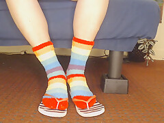 Fluffy Fuzzy Socks Flip Flops Shoeplay