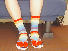 Fluffy Fuzzy Socks Flip Flops Shoeplay