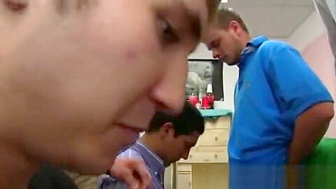 Freshmen suck dick at hazing party