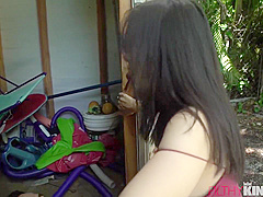 Full Scene - Caught Masturbating , I Fucked My Asian Stepdaughter Hard In My Shed