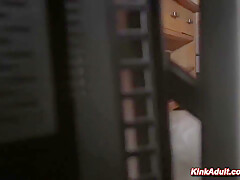 Gagged Bound Babe Pussy And Anal Fucked