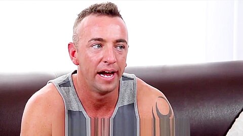 GayCastings Tatted muscle stud jerks off on cam for s