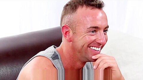 GayCastings Tatted muscle stud jerks off on cam for s
