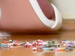 Giantess Smashes In White Heels