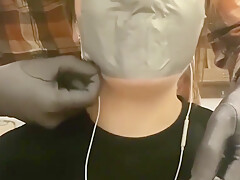 Girl Duct Tape Gagged