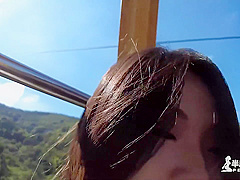 Girl On Cable Car