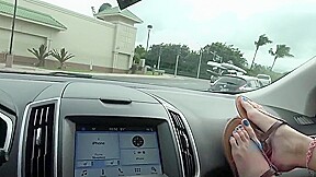 Girl Shows Snatch In Car - Analdin - Brooke Haze