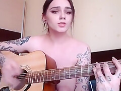 Girl With Saggy Tits And Big Areolas Plays Zombie