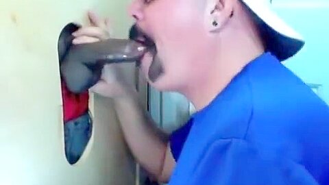 Gloryhole Lunch Time Feeding By 2 Guys