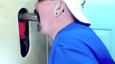 Gloryhole Lunch Time Feeding By 2 Guys