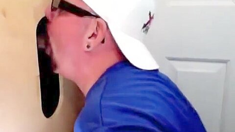 Gloryhole Lunch Time Feeding By 2 Guys