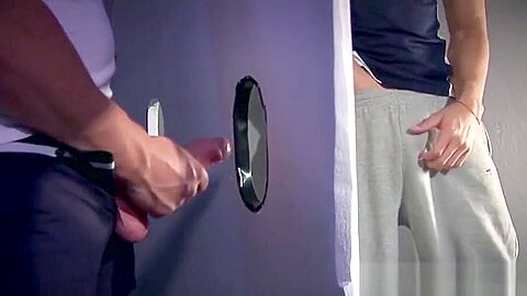 Gloryhole amateur sucking and getting banged