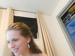 Gorgeous Girl Laughs, Drinks, Teases, Belches