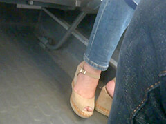 Gorgeous Mature Feet In Wedges Heels