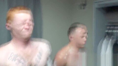 HORNY gay troop FUCKING hardcore in the SHOWERS with GINGER