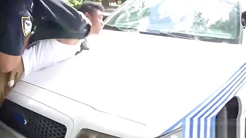 HORNY thug BOTTOMING for TWO bigdicked officers