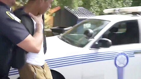 HORNY thug BOTTOMING for TWO bigdicked officers