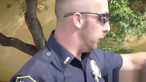 HORNY thug BOTTOMING for TWO bigdicked officers