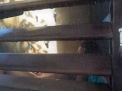 HOT WIFE CAUGHT MASTURBATING IN JUNGLE TUB THEN ORGASMS FOR CAMERA 