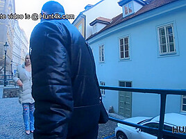 HUNT4K  MILF with big knockers fools around with unknown man for hubby