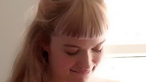 Hairy girls lick cunts and insert kitchen utensils