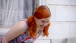 Hairy lesbian gingers lick cunts and give rimjobs