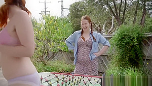 Hairy lesbian gingers lick cunts and give rimjobs