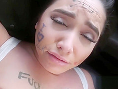 Hairy pussy teen 18+ fucks for a ride pov
