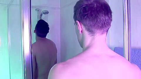 Handsome hunks assfucking in the shower