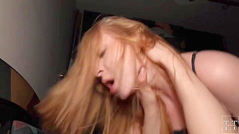 Hardcore Pounding Of My Redhead Lover Ends With A Creampie In Her Pussy