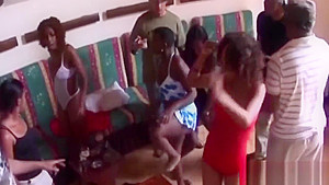 Hardcore fucking and deepthroat with busty African sluts and big cocked studs