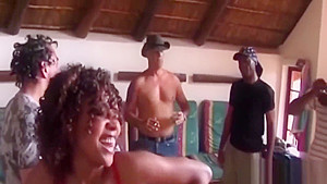 Hardcore fucking and deepthroat with busty African sluts and big cocked studs