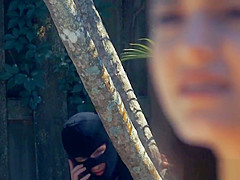 Hardfucked teen 18+ bound and drilled by stalker