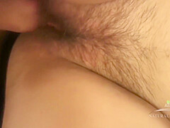 He Pumps teen 18+ Hard Then Blows His Creamy Man Juice All Over Her Hungry Hairy Snatch