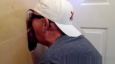 He really loves blowing that glory hole tool like a pro