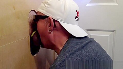 He really loves blowing that glory hole tool like a pro