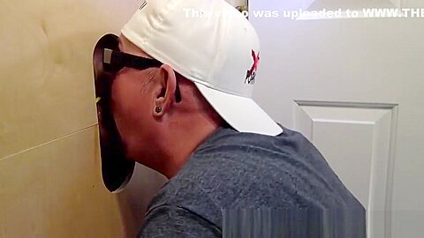 He really loves blowing that glory hole tool like a pro