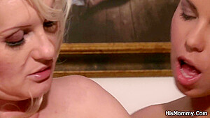 His Czech Gf Fucks Blonde Step mom With Huge Strapon