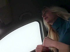 Hitchhiker teen 18+ fucks huge dick in car