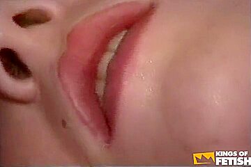 Horny Brunette Gets Her Pussy Rammed By A Guy With Glasses On The Bed