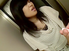 Horny Japanese girl Kyoko Maya in Crazy car, couple JAV scene