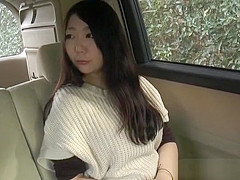 Horny model in sexy pantyhose into car sex outdoors