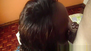 Hot African babe took a nice fuck in a hotelroom