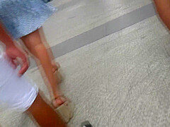 Hot Brunette In YSL High Heels Wedges