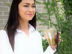 Hot Jennifer flashes tits and fucks