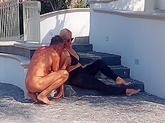 Hot Milf - Beautiful Blonde Amateur Wife Outdoor Games