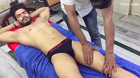 Hot Young lndian Man Body Massage