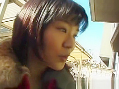 Hot asian babe in car having fun part1